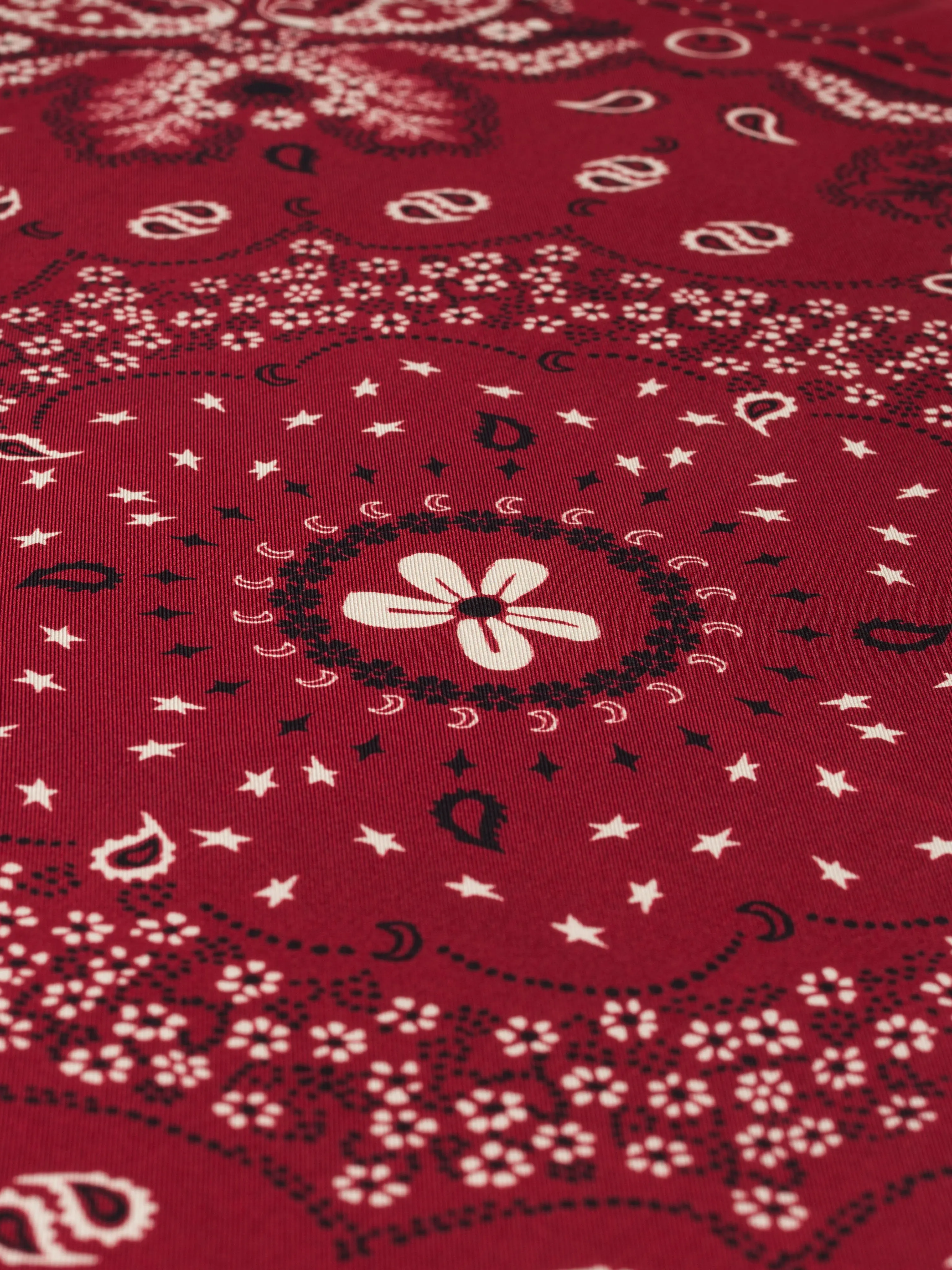 Bandana Classique en Soie - BORDEAUX - Petit Modèle - Image 4