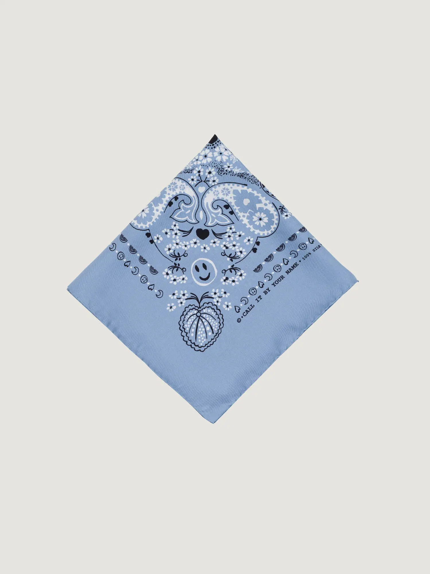 Bandana Classique en Soie - CHAMBRAY - Grand Modèle - Image 3