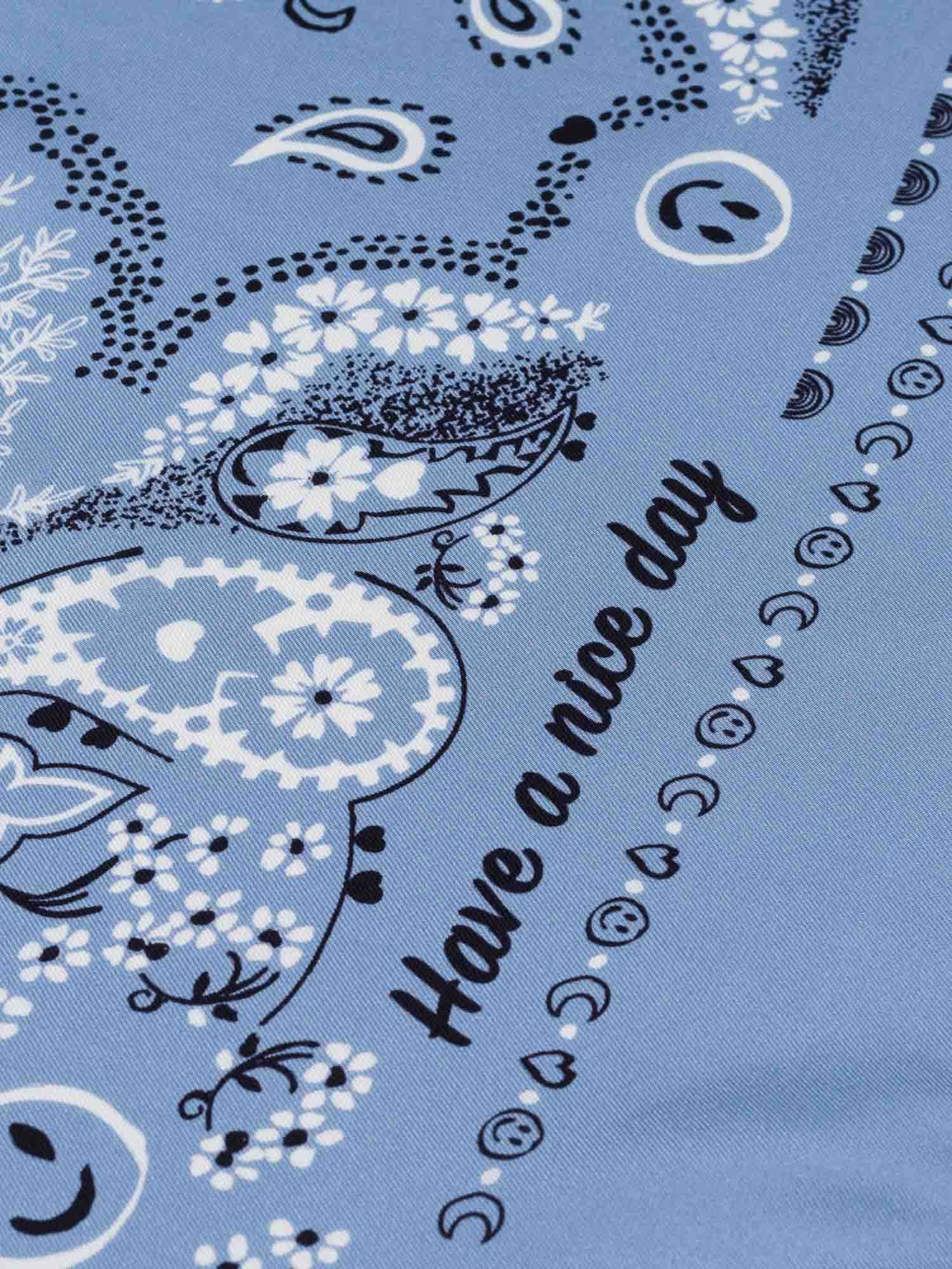 Bandana Classique en Soie - CHAMBRAY - Grand Modèle - Image 5