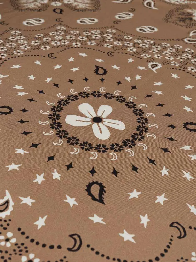 Bandana Classique en Soie - CHATAIGNE - Grand Modèle - Image 4