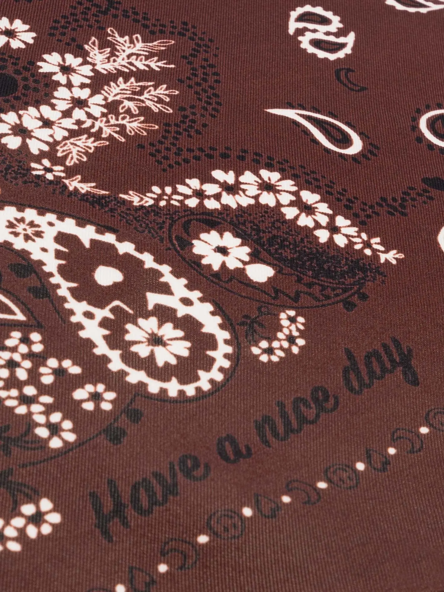 Bandana Classique en Soie - MARRON - Petit Modèle - Image 4