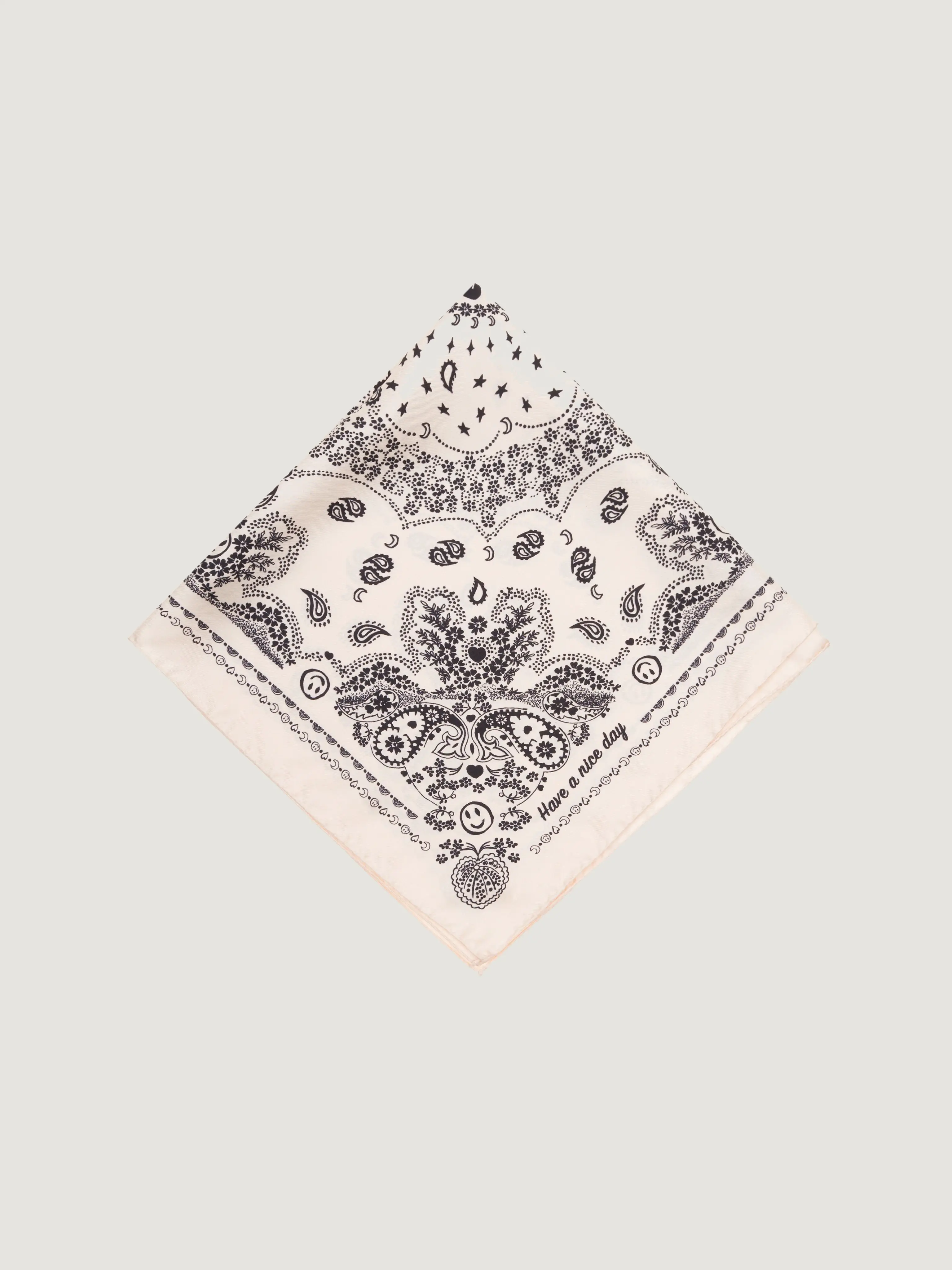 Bandana Classique en Soie - ÉCRU - Petit Modèle - Image 3