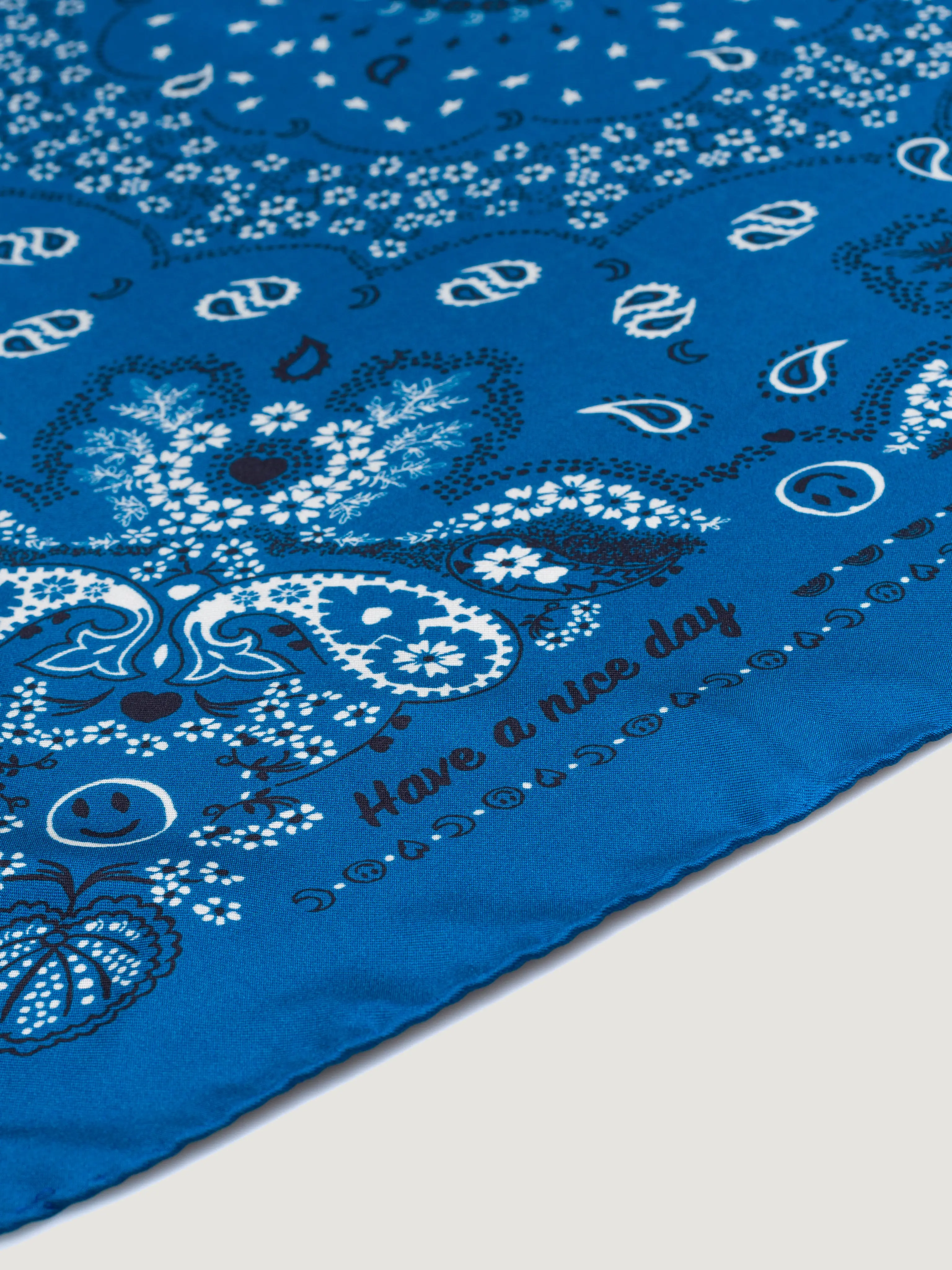 Bandana Classique en Soie - PÉTROLE - Petit Modèle - Image 5