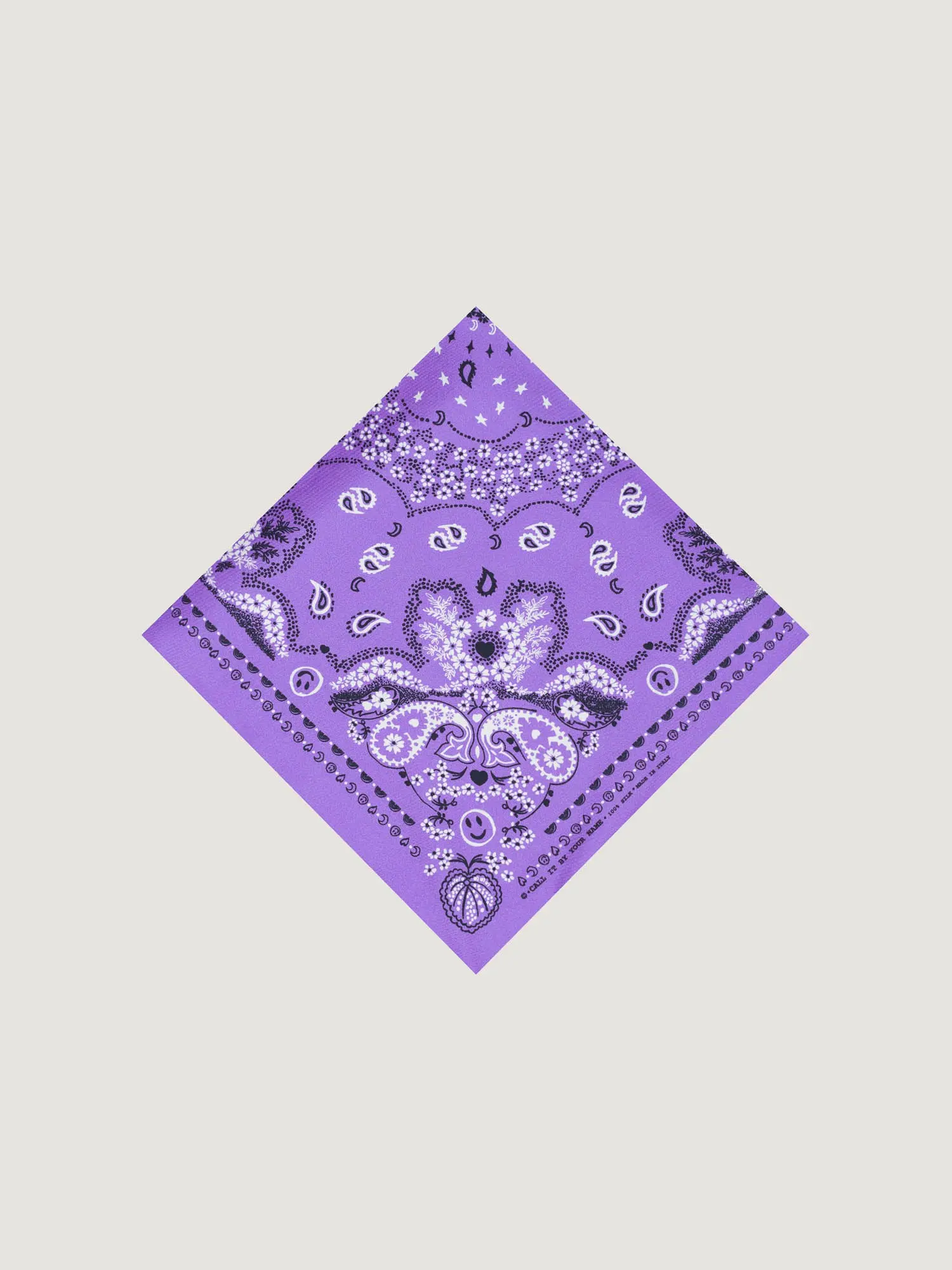 Bandana Classique en Soie - VIOLET - Petit Modèle - Image 3