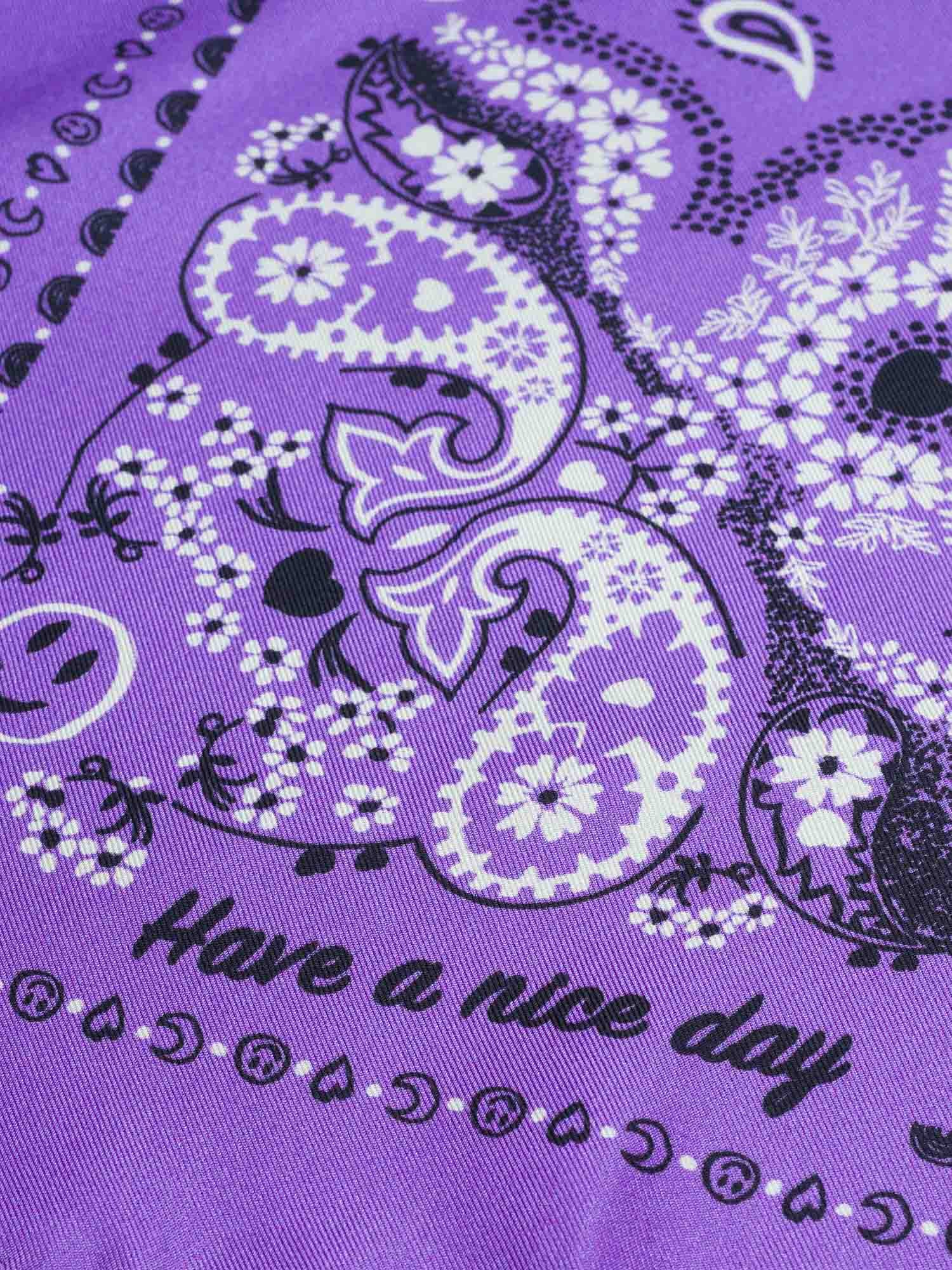 Bandana Classique en Soie - VIOLET - Petit Modèle - Image 4