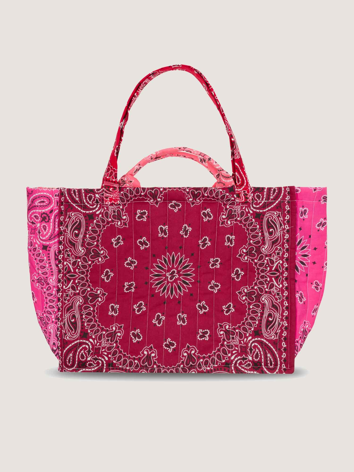 Maxi Cabas Matelassé - PATCHWORK - Bordeaux / Colorblock - Image 3