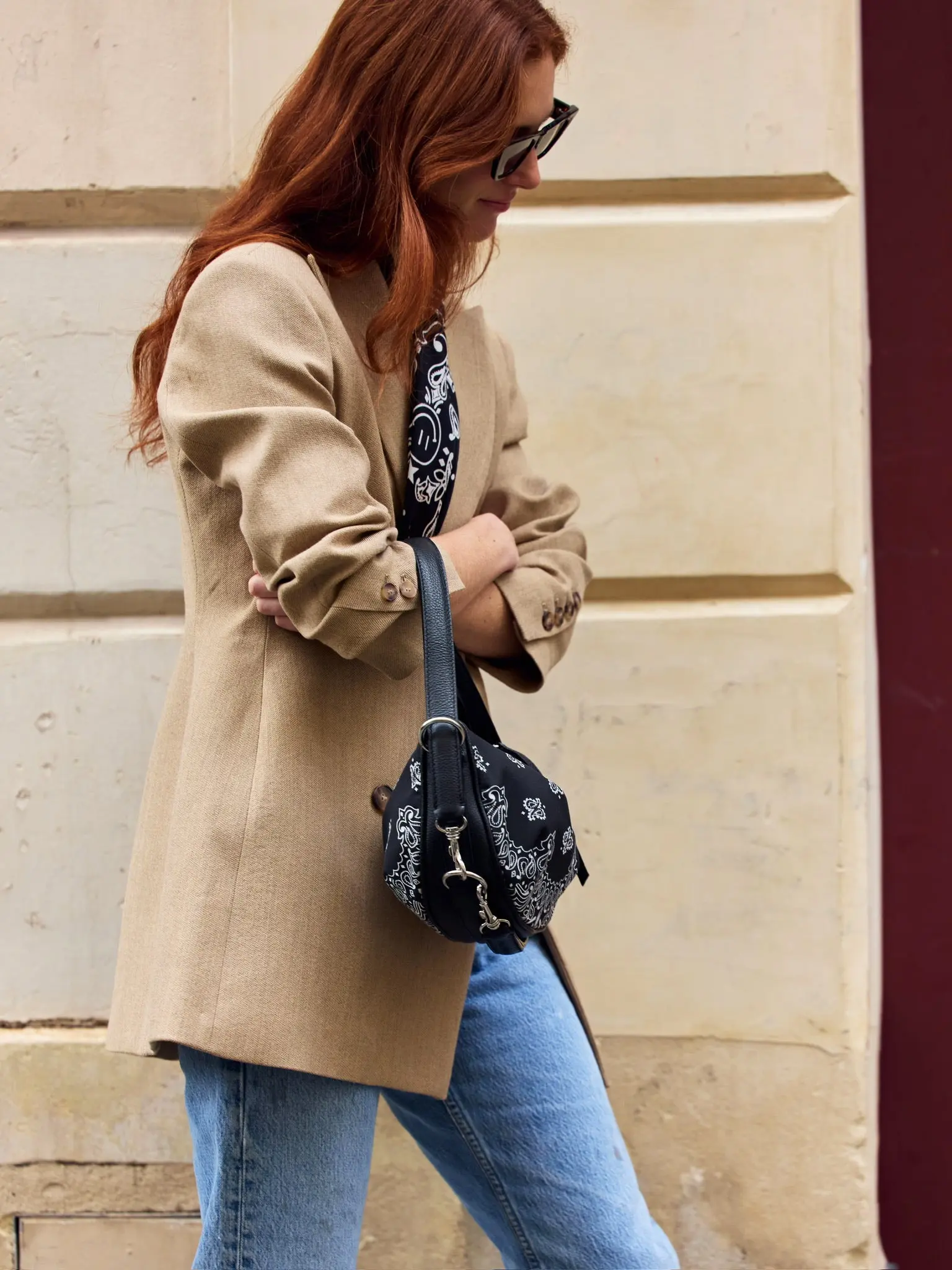 Bandana en Soie - STAR - BLACK - Petit Modèle - Image 4