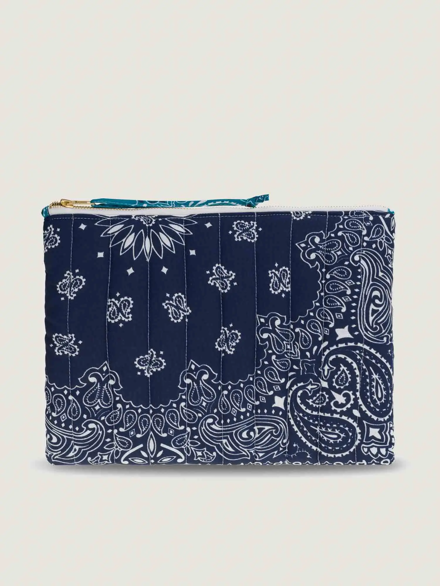 Pochette Zippée Matelassée - RAINBOW - Navy / Petrole - Image 3