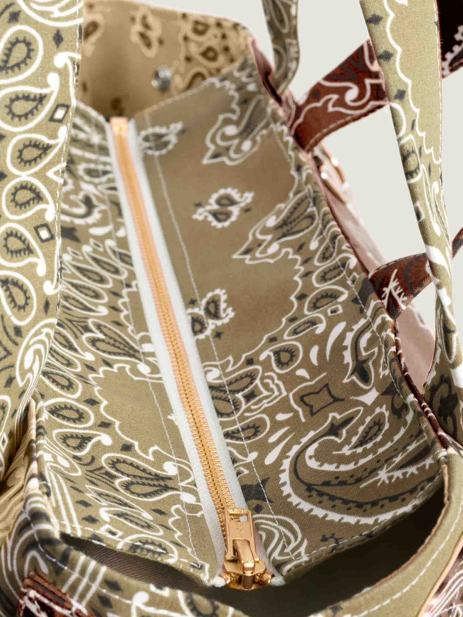 Sac Trapèze - Marron / Beige - Image 3